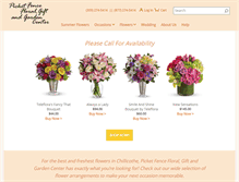 Tablet Screenshot of picketfencefloral.net